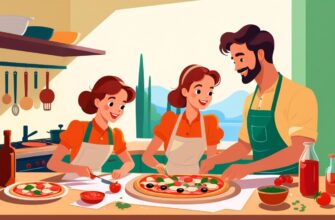 Совместное изготовление домашней пиццы: увлекательное семейное занятие и вкусное приключение